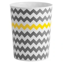 IDesign Chevron Waste Can, Gray/Yellow, 8" X 8" X 10" -Songmics Furniture Shop 51sO fOXoeL