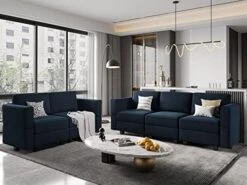 Belffin Sofa And Loveseat Set 2 Piece Furniture Sofa Set For Living Room Modular Sofa Couch Set With Storage Seats Grey -Songmics Furniture Shop 51sdtA eZEL. AC