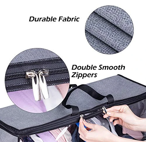 KIMBORA 2 PCS Wide Hat Storage For Baseball Caps Organizer With 2 Sturdy Handles Hat Racks Holder Grey Capbox Stackable For Home Travel 4 KIMBORA 2 PCS Wide Hat Storage For Baseball Caps Organizer With 2 Sturdy Handles Hat Racks Holder Grey Capbox Stackable For Home Travel - Image 4