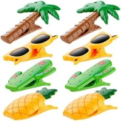8 Pieces Beach Towel Clips Beach Chair Clips Jumbo For Pool Lounge Chair, Cruise Clothes Lines, Patio And Holiday Pool (Beach Style) -Songmics Furniture Shop 51t Y3DFC9L. AC