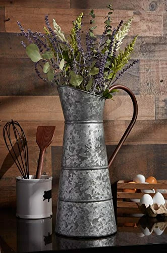 DII Galvanized Metal Decor, Rustic Farmhouse, Pitcher, Silver 3 DII Galvanized Metal Decor, Rustic Farmhouse, Pitcher, Silver - Image 3