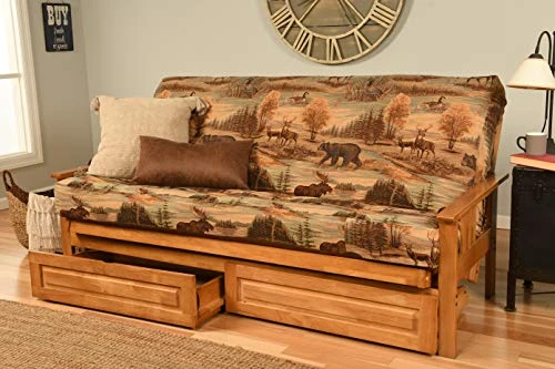 Kodiak Furniture Monterey Futon Set With Storage Drawers, With Butternut Base And Canadian Mattress 1 Kodiak Furniture Monterey Futon Set With Storage Drawers, With Butternut Base And Canadian Mattress