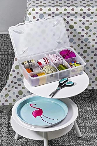 Rotho, Snappy, Storage Box With Dividers, Plastic (PP) BPA-free, Transparent, 3l (33 X 19 X 7,6 Cm) 4 Rotho, Snappy, Storage Box With Dividers, Plastic (PP) BPA-free, Transparent, 3l (33 X 19 X 7,6 Cm) - Image 4