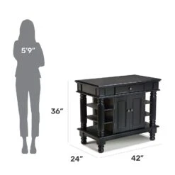 Homestyles Americana Black Kitchen Island With Open Shelving By Home Styles -Songmics Furniture Shop 51tPQA5YITL