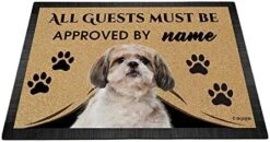 BAGEYOU All Guests Must Be Approved Doormat With My Love Dog Shih Tzu Welcome Floor Mat Custom Name 27.5" X 17.7" 13 BAGEYOU All Guests Must Be Approved Doormat With My Love Dog Shih Tzu Welcome Floor Mat Custom Name 27.5" X 17.7" -Songmics Furniture Shop 51tRathFJ8L. AC