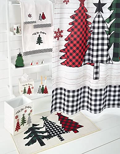 Avanti Linens - Wastebasket, Trash Can, Holiday Farmhouse Inspired Bathroom Decor (Tis The Season) 4 Avanti Linens - Wastebasket, Trash Can, Holiday Farmhouse Inspired Bathroom Decor (Tis The Season) - Image 4