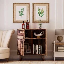 JOYSOURCE Buffet Cabinet Kitchen Sideboard With Storage Buffet Table Wooden Bar For Kitchen Dining Room Hallway Living Room, Brown -Songmics Furniture Shop 51tg1j4yehL