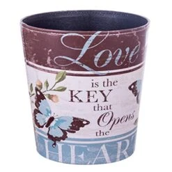 Scakbyer 10L/2.64 Gallon PU Leather Trash Can Decorative Waterproof Wastebasket Paper Basket Garbage Bin For Home Office Bathroom -Songmics Furniture Shop 51thPenjyzL