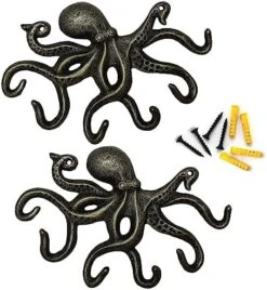 ChasBete Key Holder For Wall, Octopus Coat Hooks Wall Mounted Towel Hooks, Heavy Duty Wall Hooks Decorative With 6 Arms -Songmics Furniture Shop 51tjDpcU1ZL. AC