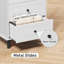 Function Home 4 Drawer Dresser & Chests Of Drawers, Tall Storage Dresser Wood Organizer Unit, Small Chester Drawers For Narrow/Small Spaces, Lingerie Chest White Dresser For Bedroom,Living Room,Closet -Songmics Furniture Shop 51tq2GtyZ6L