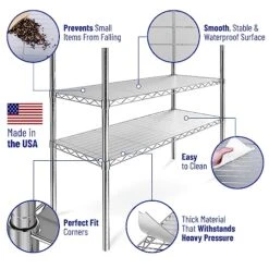 Wire Shelf Liner 18 X 48 - Shelf Liners For Wire Shelf System - 4 Pack In Graphite - Plastic Wire Shelving Shelf Mats-Made In USA -Songmics Furniture Shop 51trCjszxRL