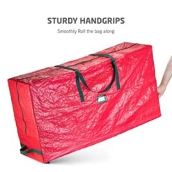 Zober Rolling Large Christmas Tree Storage Bag - Fits Artificial Disassembled Trees, Durable Handles & Wheels For Easy Carrying And Transport - Tear/Waterproof Polyethylene Plastic Duffle Bag (9 Ft., Red) 14 Zober Rolling Large Christmas Tree Storage Bag - Fits Artificial Disassembled Trees, Durable Handles & Wheels For Easy Carrying And Transport - Tear/Waterproof Polyethylene Plastic Duffle Bag (9 Ft., Red) -Songmics Furniture Shop 51trJwPDW1L