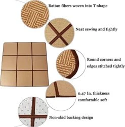 MYOYAY Large Japanese Tatami Mat 71x 71in Large Summer Breathable Sleeping Mat Foldable Rattan Floor Mat Non-Slip Memory Foam Stitching Carpet Crawling Mats Living Room Bedroom Playroom Yoga (Brown) 10 MYOYAY Large Japanese Tatami Mat 71x 71in Large Summer Breathable Sleeping Mat Foldable Rattan Floor Mat Non-Slip Memory Foam Stitching Carpet Crawling Mats Living Room Bedroom Playroom Yoga (Brown) -Songmics Furniture Shop 51twSN1NxiL