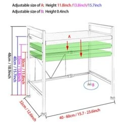 PUSDON Microwave Oven Rack, Adjustable Shelf With Hooks & 100lbs Capacity, 2-Tier Organizer For Kitchen Counter In Black-Microparticles 16 PUSDON Microwave Oven Rack, Adjustable Shelf With Hooks & 100lbs Capacity, 2-Tier Organizer For Kitchen Counter In Black-Microparticles -Songmics Furniture Shop 51txHNGCmKL