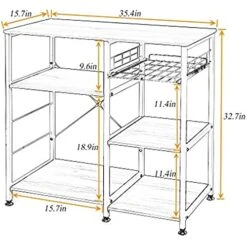 ZLCO 3-Tier Kitchen Baker's Rack Utility Microwave Oven Stand Storage Cart Workstation Shelf W5s-MO -Songmics Furniture Shop 51uMaEdlhIL