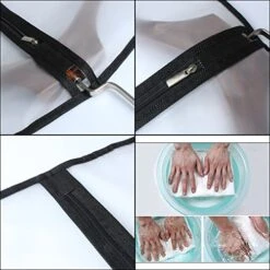 HomeClean Garment Bag (Set Of 6) Black Side Breathable Clear Full Zipper Bags For Clothes Storage (24'' X 40'', Black) -Songmics Furniture Shop 51uRiCqcXWL