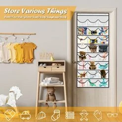 Kingdalux Baseball Hat Rack 24 Pocket For Wall Or Over The Door Cap Organizer With Clear Deep Pockets, For Hat Storage & Ballcap Caps Display Holder, Complete With Over Door Hooks -Songmics Furniture Shop 51uVkzLePIL