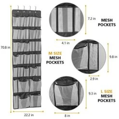 ASKITO Over The Door Shoe Organizer ,27 + 4 Large Mesh Pockets Hanging Shoe Storage ,Upgraded Oxford Fabric Black (1 PACK) -Songmics Furniture Shop 51ud58bJSiL