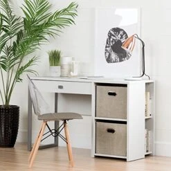 South Shore Annexe Eiffel Style Office Chair, Wood, Clear And Gray, 16D X 16.25W X 32.5H In -Songmics Furniture Shop 51uzLH9u6EL