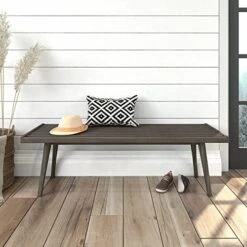 Plank+Beam Mid-Century Double Wood Entryway Bench, Walnut, 56.25" (PB184302-008) -Songmics Furniture Shop 51v0eU85h7L. AC 1