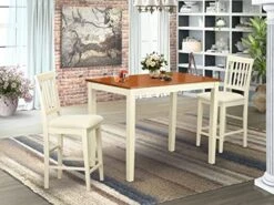 East West Furniture YAVN3-MAH-W Dining Set, 3-Piece 16 East West Furniture YAVN3-MAH-W Dining Set, 3-Piece -Songmics Furniture Shop 51vAwAkll1L. AC