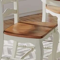 Home Styles French Countryside Oak/White Pair Of Chairs With Distressed Oak And Rubbed White Finish 16.5D X 17.75W X 18H In -Songmics Furniture Shop 51vIQmsdHtL