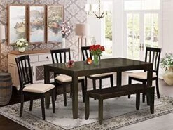 East West Furniture LYAN7-CAP-C Dining Set, 7-Piece -Songmics Furniture Shop 51vIx7uudLL. AC