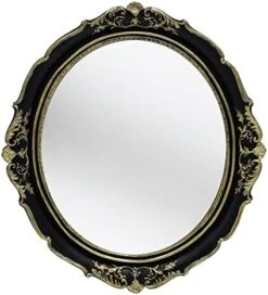 Funerom 12.8 X 14.3 Inch Vintage Decorative Wall Mirror, Hanging Mirrors For Bedroom Living-Room Dresser Decor, Oval (Antique Gold) -Songmics Furniture Shop 51vMPvpamBL. AC