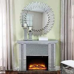 Pregaspor Round Wall Mirrors Decorative, 32'' Large Mirrors For Wall, Glass Frame Hanging Circle Mirror For Bedroom, Living Room, Foyer 7 Pregaspor Round Wall Mirrors Decorative, 32'' Large Mirrors For Wall, Glass Frame Hanging Circle Mirror For Bedroom, Living Room, Foyer -Songmics Furniture Shop 51vNHvgUeXL