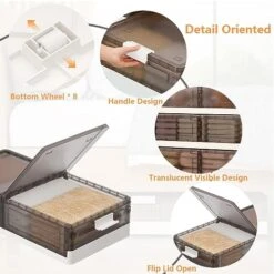 Under Bed Storage With Wheels - 7.88'' High Under Bed Storage Bins For Clothes Underbed Storage Containers With Lids 13.5Gal Folding Cube Storage Plastic Storage Stackable Laundry Organization And Storage Blanket Storage 17 Under Bed Storage With Wheels - 7.88'' High Under Bed Storage Bins For Clothes Underbed Storage Containers With Lids 13.5Gal Folding Cube Storage Plastic Storage Stackable Laundry Organization And Storage Blanket Storage -Songmics Furniture Shop 51vgz8Cc1ZL