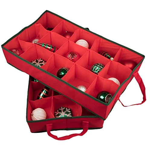 Camerons Products Christmas Ornament Storage Container With 2 Removable Trays And 30 XL Decoration Storage Compartments (22.5" X 13.5" X 10") 2 Camerons Products Christmas Ornament Storage Container With 2 Removable Trays And 30 XL Decoration Storage Compartments (22.5" X 13.5" X 10") - Image 2