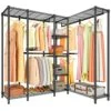 VIPEK L50 Protable Closet Rack Large Corner Freestanding Wardrobe Closet, Multi-Functional L Shaped Clothes Rack Heavy Duty Metal Clothing Rack For Hanging Clothes, Max Load 1150LBS, Black