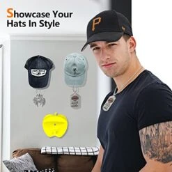 OYANI-DECORATION Hat Rack For-Baseball Caps - Yellow ABS Apple Hat Hooks Storage Organizer Hanger 12-Pack, Multi-Purpose Cowboy Hat Holder For Wall, Super Adhesive Hat Display Stand Shelf 14 OYANI-DECORATION Hat Rack For-Baseball Caps - Yellow ABS Apple Hat Hooks Storage Organizer Hanger 12-Pack, Multi-Purpose Cowboy Hat Holder For Wall, Super Adhesive Hat Display Stand Shelf -Songmics Furniture Shop 51wShKvkj7L
