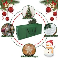 Artmag Christmas Tree Storage Bag Fits Up To 7.5 Ft Artificial Trees, Waterproof Heavy Duty 600D Oxford Xmas Holiday Tree Bag With Dual Zipper & Durable Handles 50"L X 20"H X 15"W (Green) -Songmics Furniture Shop 51wYlv97iSL