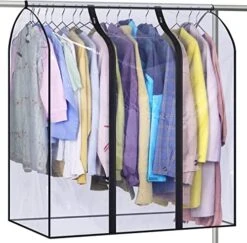 MISSLO 40" Hanging Garment Bags For Closet Storage Clear Garment Rack Cover Bottom Enclosed Cloth Cover Hanging Clothes Storage Bag Waterproof Clothes Protector For Suits, Coats, Sweaters, Shirts -Songmics Furniture Shop 51wfQCyLPwL. AC