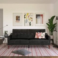 Novogratz 2373079N Beatrice Coil, Convertible Sofa Bed & Couch, Black Futon -Songmics Furniture Shop 51wif5MJUL. AC