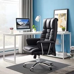 KIAYACI Glass Chair Mat For Carpet Or Hard Floor Tempered Glass Glass Table Top Table Mat Round 36", 1/4 Inch Thick, Transparent -Songmics Furniture Shop 51wjBKi4SBL. AC