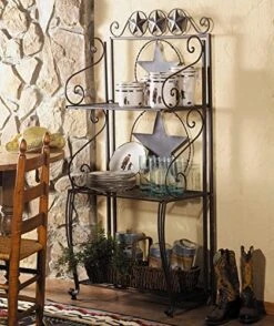 BLACK FOREST DECOR Lone Star Baker's Rack