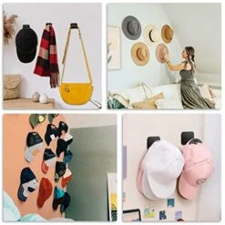 JoyliveCY 32 Pack Hat Racks For Baseball Caps, No Drilling Hat Holder Organizer, Self-Adhesive Hat Hooks For Boys Room Decor, Fashion Hat Hangers For Boys Room Decor, Hat Display For Wall -Songmics Furniture Shop 51wwuQgoCXL