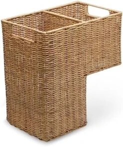 KOUBOO Wicker Step Basket, Natural, Wicker Basket, Staircase Basket, Organizer, Wood Stairs, Carpet Stairs, Compact, Stair Decor -Songmics Furniture Shop 51wztPBy0WL. AC