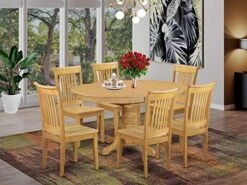 East West Furniture AVPO5-OAK-W Avon Set -Songmics Furniture Shop 51x4eR19IHL. AC