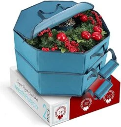 Hearth & Harbor Wreath Storage Container - Hard Shell Christmas Wreath Storage Bag With Interior Pockets, Dual Zipper And Handles - 24" Premium Wreath Storage Organizer Box 21 Hearth & Harbor Wreath Storage Container - Hard Shell Christmas Wreath Storage Bag With Interior Pockets, Dual Zipper And Handles - 24" Premium Wreath Storage Organizer Box -Songmics Furniture Shop 51xF9nKpvIL. AC