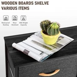 VredHom Fabric Dresser 8 Drawers Closets, Storage Chest Organizer Clothes & Nursery Storage Closets Tower With Steel Frame Wooden Top For Bedroom, Hallway, Entryway, Office (Grey) -Songmics Furniture Shop 51xNKljv26L