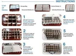 Hearth & Harbor Large Christmas Ornament Storage Box With Adjustable Dividers - Ornament Storage Container For 128 Holiday Ornaments Or Decorations 10 Hearth & Harbor Large Christmas Ornament Storage Box With Adjustable Dividers - Ornament Storage Container For 128 Holiday Ornaments Or Decorations -Songmics Furniture Shop 51xO3BRhA1L