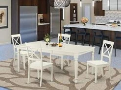East West Furniture DOBO7-LWH-W, 7 Pieces 18 East West Furniture DOBO7-LWH-W, 7 Pieces -Songmics Furniture Shop 51xR7vp3C L. AC