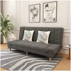 Futon Sofa Bed, Sleeper Sofa Bed For Living Room, Modern Breathable Cotton Fabric Couch Adjustable Convertible Folding Recliner Futon, For Living Room, Bedroom ( Color : H , Size : 180 X 48 X 80cm ) -Songmics Furniture Shop 51xXMoV5DaL. AC 3