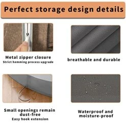 3 Pcs Garment Bags,40"and50" PEVA Moth-Proof Breathable Dust Cover,Clothing Bags For Hanging Clothes With Bedroom,Garment Covers For Suits, Padded Clothes, Shirts Prevent Dust 8 3 Pcs Garment Bags,40"and50" PEVA Moth-Proof Breathable Dust Cover,Clothing Bags For Hanging Clothes With Bedroom,Garment Covers For Suits, Padded Clothes, Shirts Prevent Dust -Songmics Furniture Shop 51xZpqnfTgL