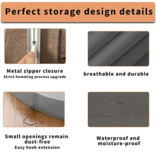 3 Pcs Garment Bags,40"and50" PEVA Moth-Proof Breathable Dust Cover,Clothing Bags For Hanging Clothes With Bedroom,Garment Covers For Suits, Padded Clothes, Shirts Prevent Dust 4 3 Pcs Garment Bags,40"and50" PEVA Moth-Proof Breathable Dust Cover,Clothing Bags For Hanging Clothes With Bedroom,Garment Covers For Suits, Padded Clothes, Shirts Prevent Dust - Image 4