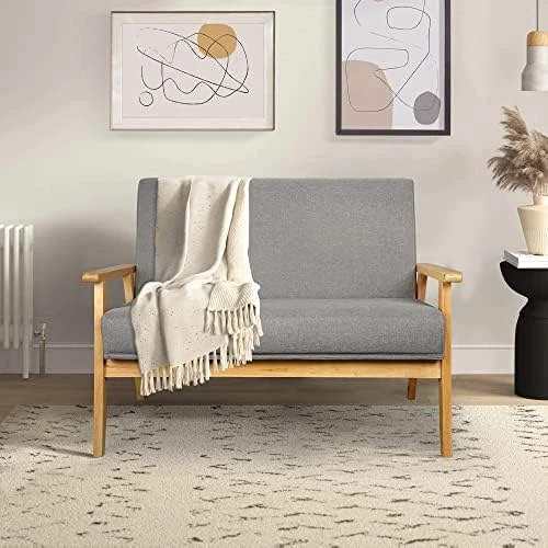 Homajor Small Loveseat,Loveseat Sofa,Small Couches For Small Spaces,Sofa Couch,Fabric Loveseat Sofa Couch For Living Room Bedroom,Grey 10 Homajor Small Loveseat,Loveseat Sofa,Small Couches For Small Spaces,Sofa Couch,Fabric Loveseat Sofa Couch For Living Room Bedroom,Grey - Image 10