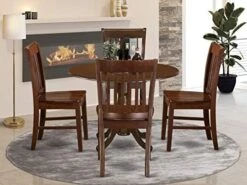 East West Furniture DLNO3-MAH-W Dining Table Set, 3-Piece -Songmics Furniture Shop 51xhOP8qkeL. AC